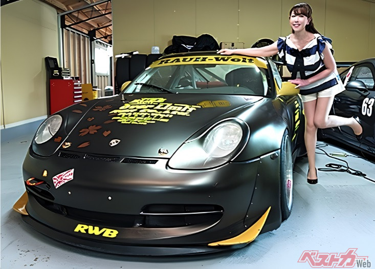 憧れのRWBポルシェとの2ショット