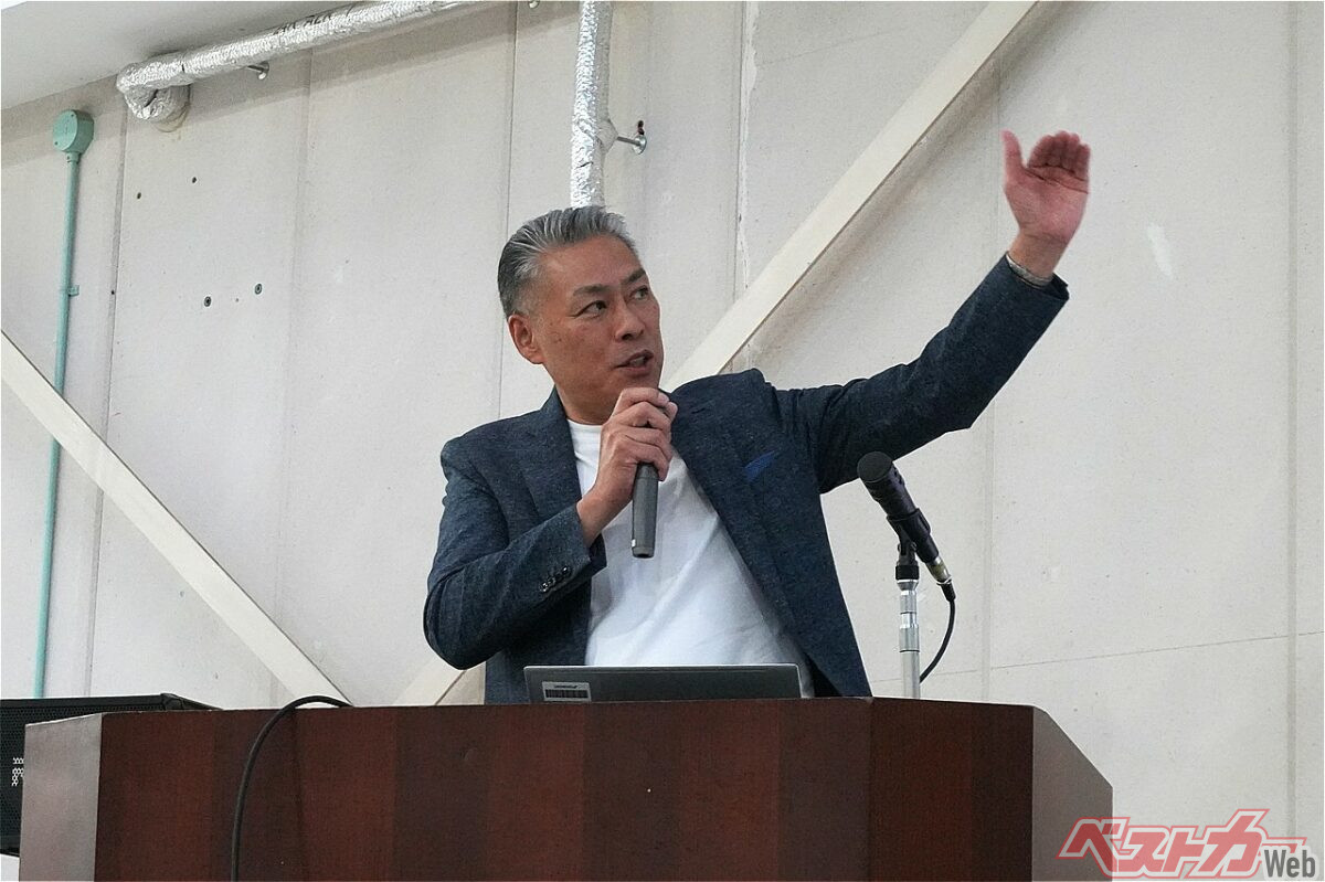 「ダンパーは単筒か複筒か？」学生の質問が濃すぎる!! 新型エルグランド開発者が日産自動車大学校で明かしたクルマづくりの苦労とは!?