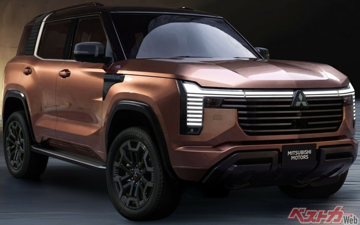2026年9月に世界初披露された新型パジェロ。シリーズの頂点を担うモデルとして、悪路走破性や信頼性に加え、快適性と上質さも追求している
