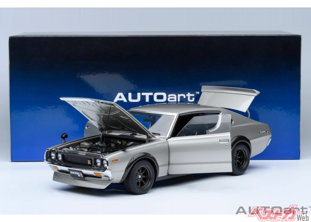 ケンメリRチューンドをデスクに飾れ!! KPGC110スカイライン2000GT-Rの1/18モデル登場！　