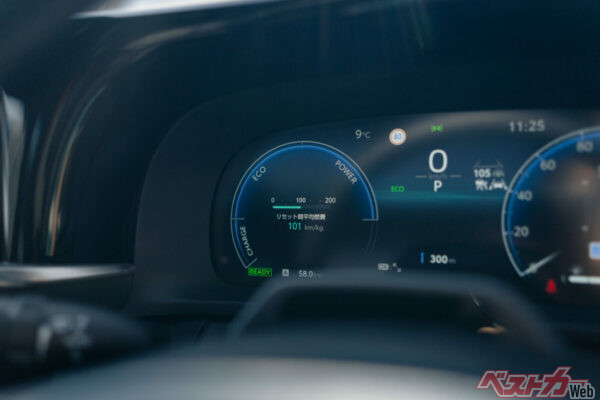 エアコンなしの状態で約60kmを走行。平均燃費は約101km/kg