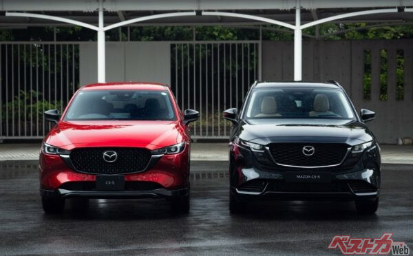 左が左がCX-5、右が新型CX-5