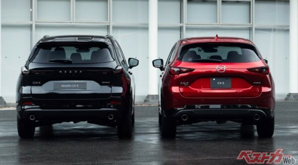 左がCX-5、右が現行CX-5