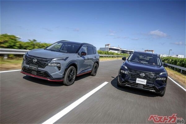 右はオーテック スポーツスペック。ダンパーセッティングはNISMOと共通ながらタイヤの違いで乗り味は明確に異なる