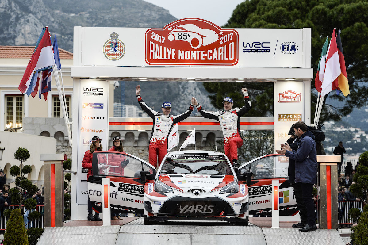 【トヨタ WRC】ラトバラが2位!!　復帰初戦を表彰台で飾る