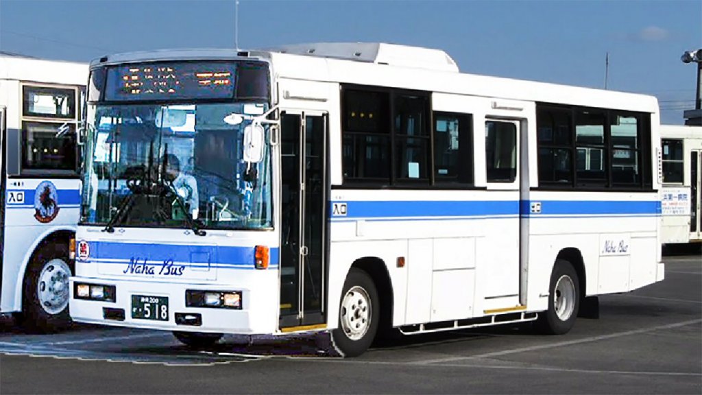那覇バス 沖縄200か518 　I1314 UD U-RM210GSN<br>日産ディーゼルの94度車は池上営業所にまとめて登場した中型が8台移籍したのみ。うち6台は那覇バスに登場し、長く活躍している