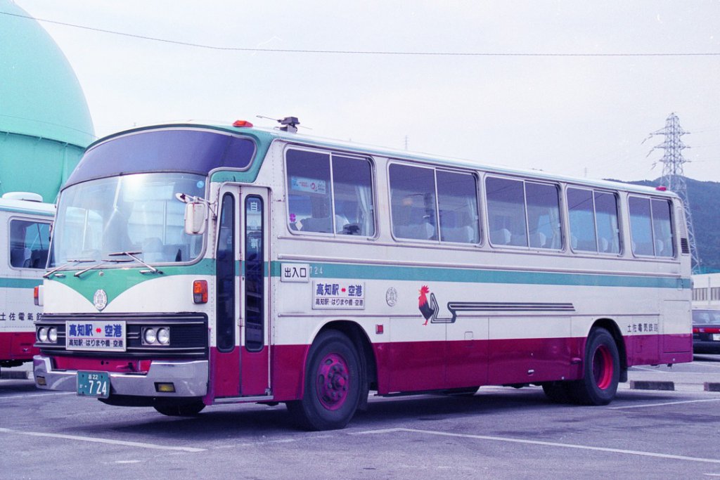 ■三菱K-MS615N　フルデッカーの貸切格下げ車で空港連絡バスに使用された