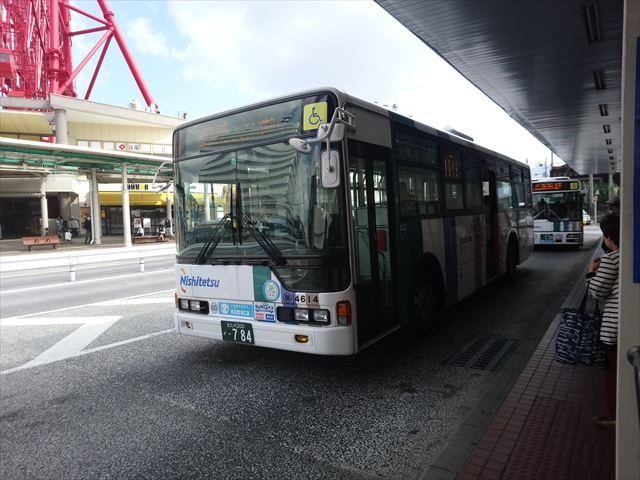 発地のひとつ砂津は小倉営業所に併設されたバスセンター（記者撮影）