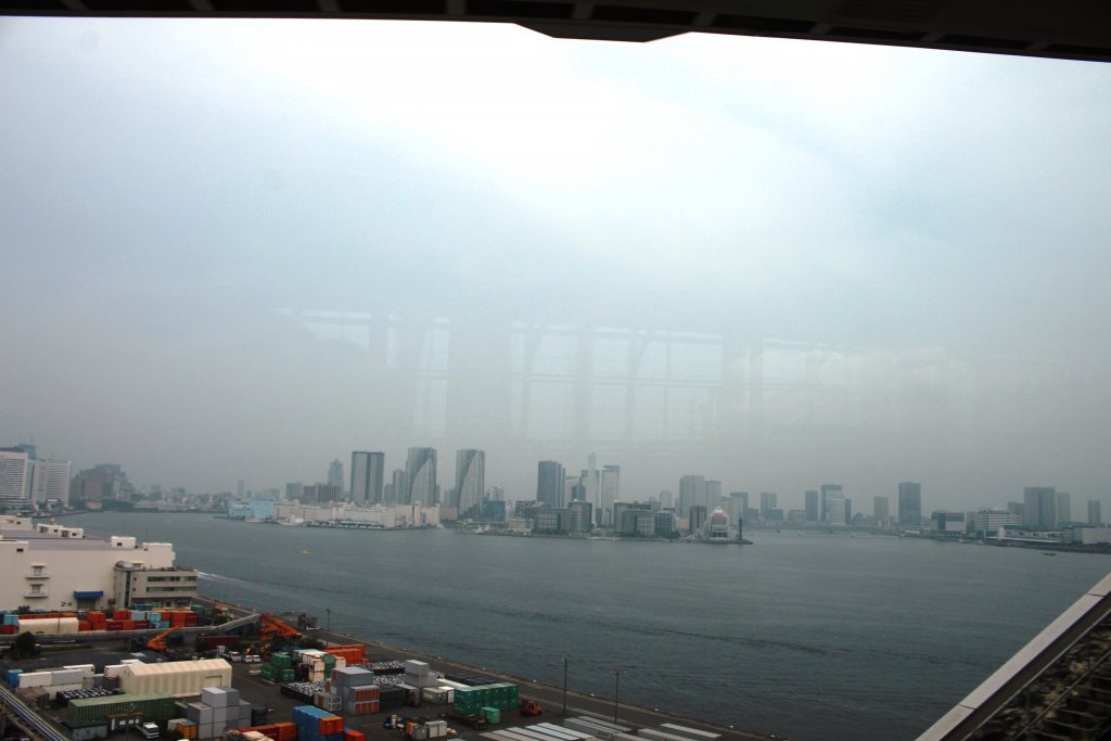左側席は東京港の景色が一望