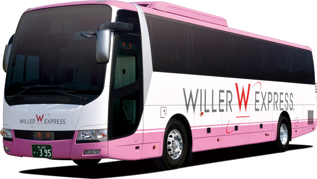 ウィラーといえばこのピンクのバス。S.A.などでの休憩時にも間違えにくい!?