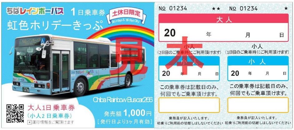 ちばレインボーバスの『虹色ホリデーきっぷ』全10種類をコンプリートせよ!!