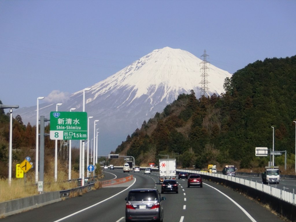 富士山を正面に見るのもダブルデッカーならでは