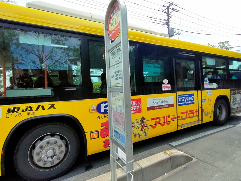 川越氷川神社バス停でほとんどの乗客が下車！