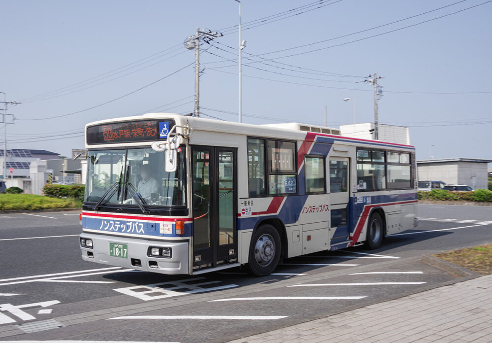 大型路線車で運行の茨城交通50系統