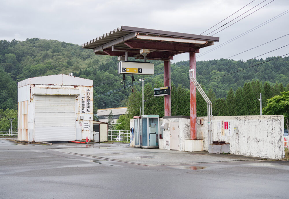 路線バスの営業所に併設された軽油専用の給油設備