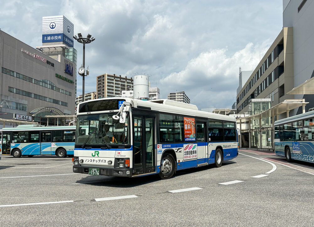 土浦駅でJRのバスに乗り換え