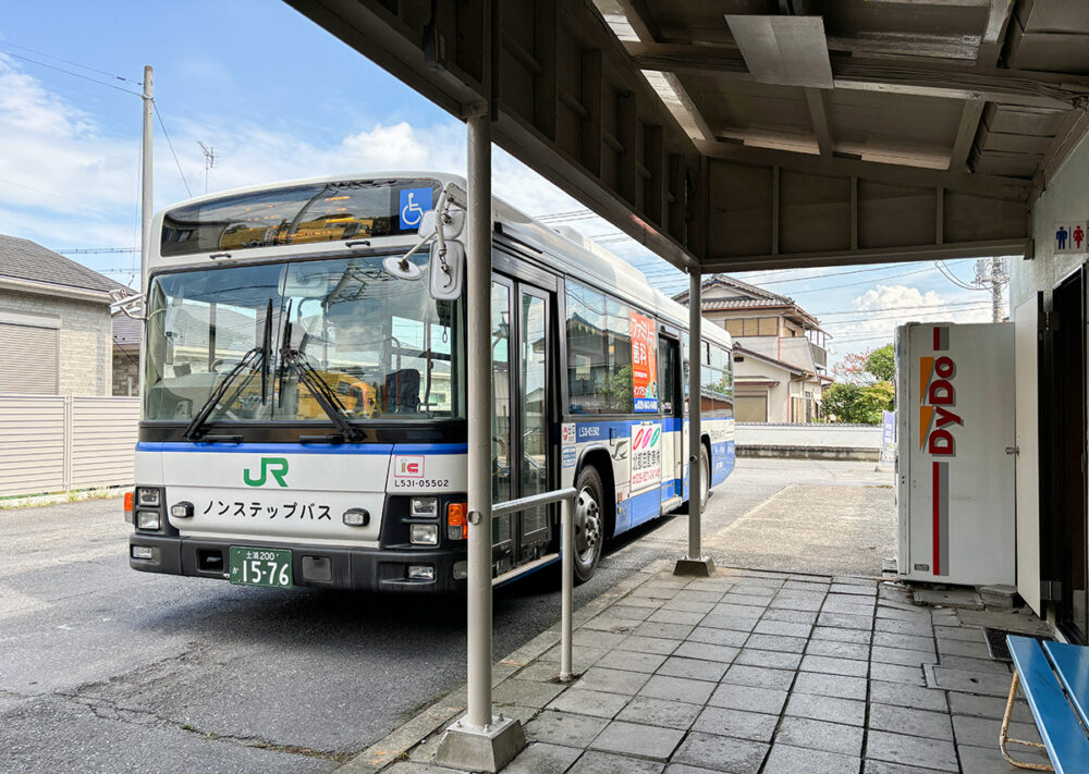 土浦方面から江戸崎に来たJRバス