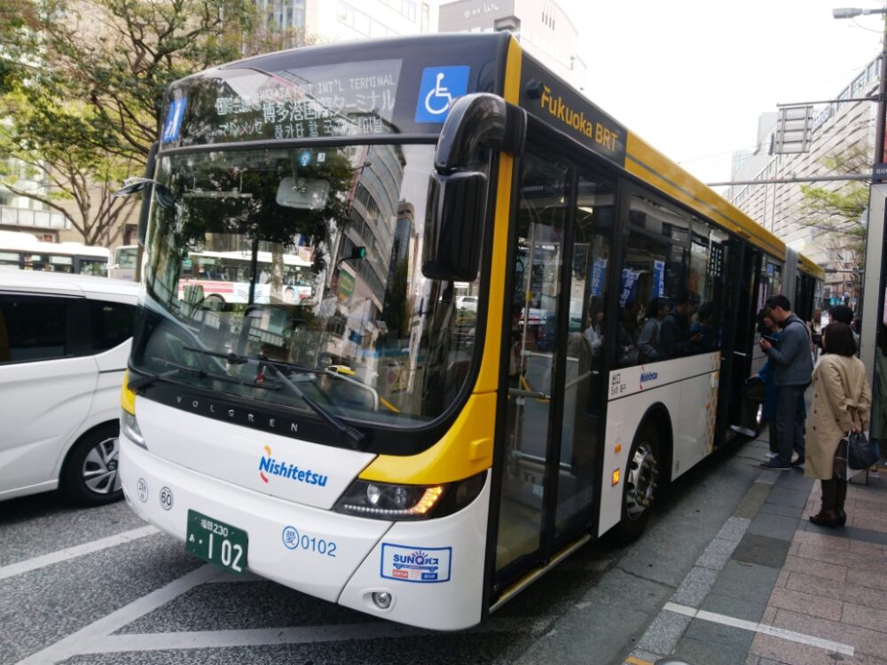 Fukuoka BRTのボルグレン製連節車