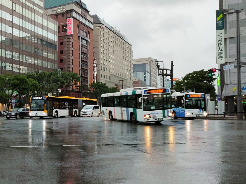 ターミナルでの降車は時間がかかる