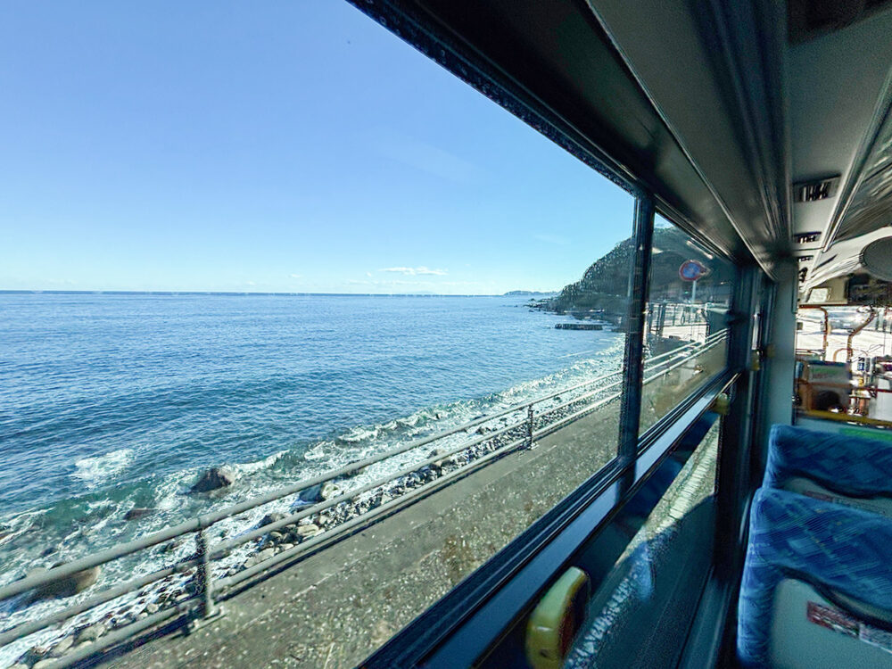 見応えあふれる海沿いをビッタリ走ってくれる