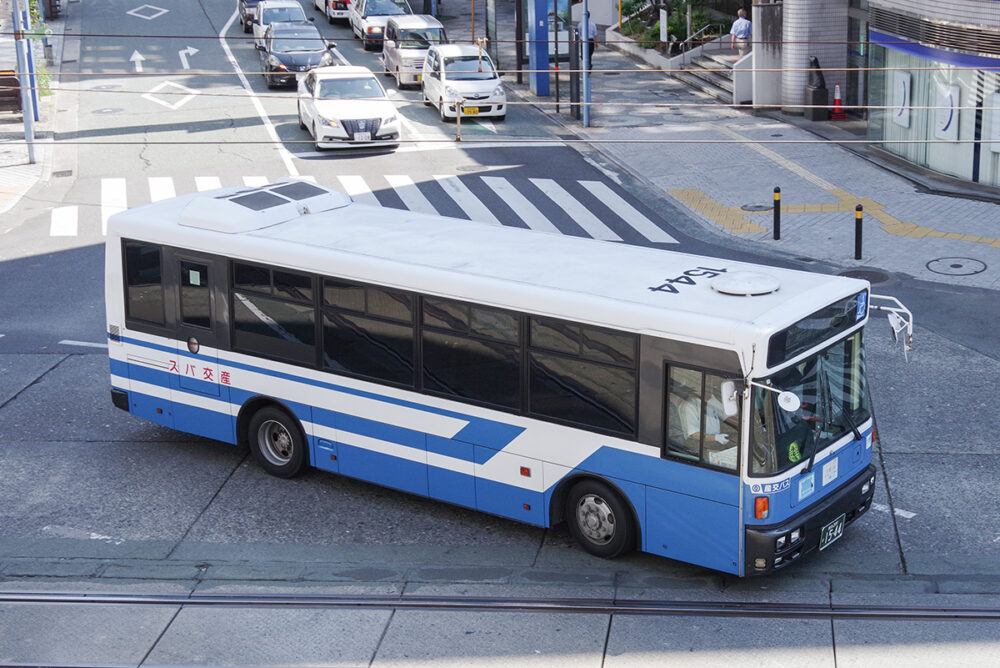 中型路線車タイプの2005年式日産＋96MC（産交バス・熊本県）