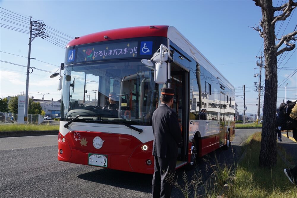 広島バスのEV試乗車