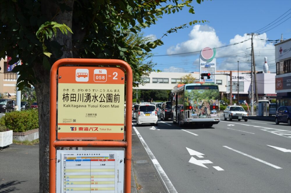 公園まで100mほど歩く