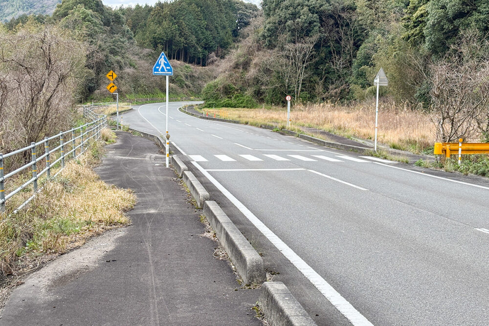 大部分に歩道が付いていて安心