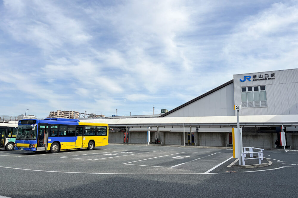ゴールの新山口駅前に到着