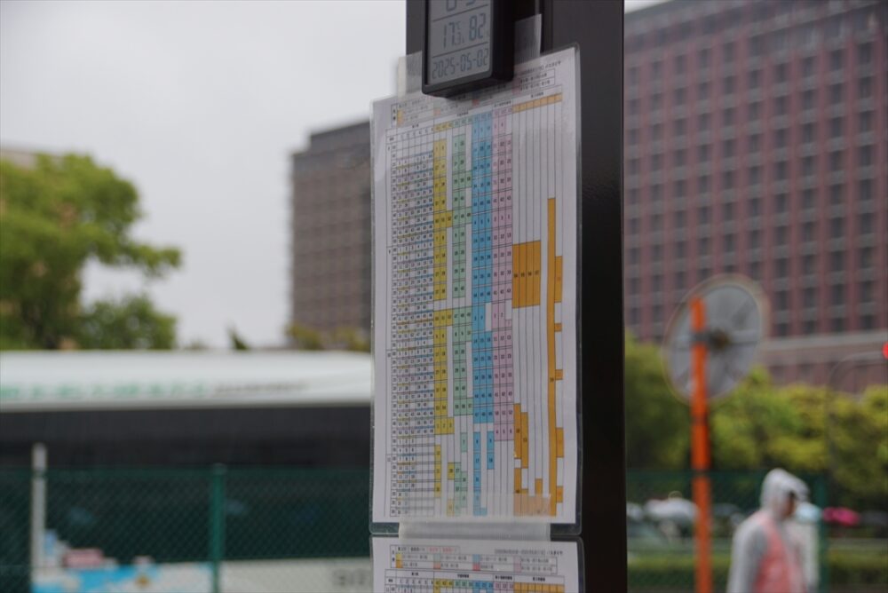 バスのスタフを見ると運転士の大変さも相当なモノ？