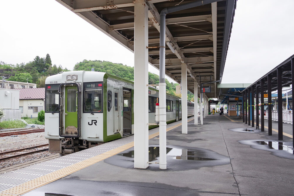 一ノ関行き普通列車に乗り換え