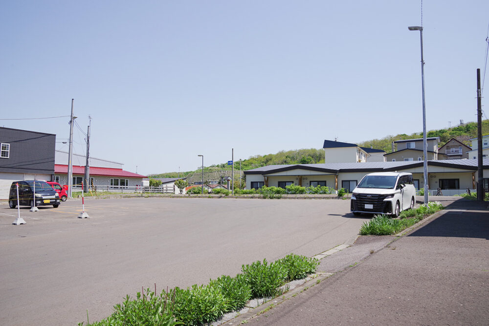 2025年5月現在の江差駅前跡
