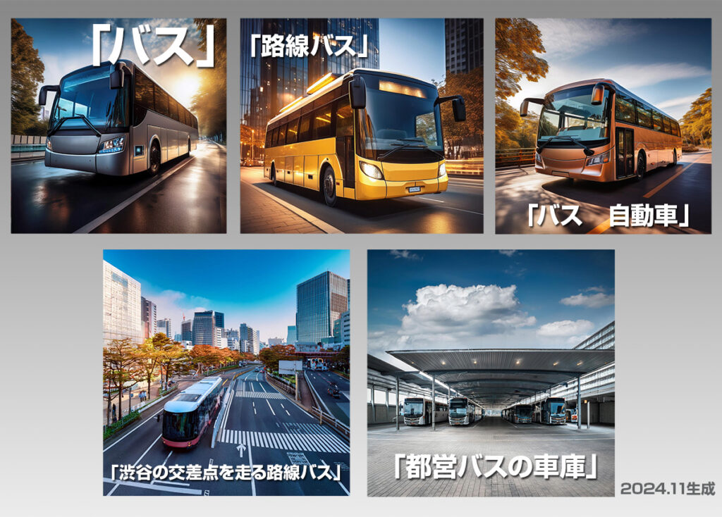 一層の磨きをかけた（?）2024年11月時点でのAIによるバス観