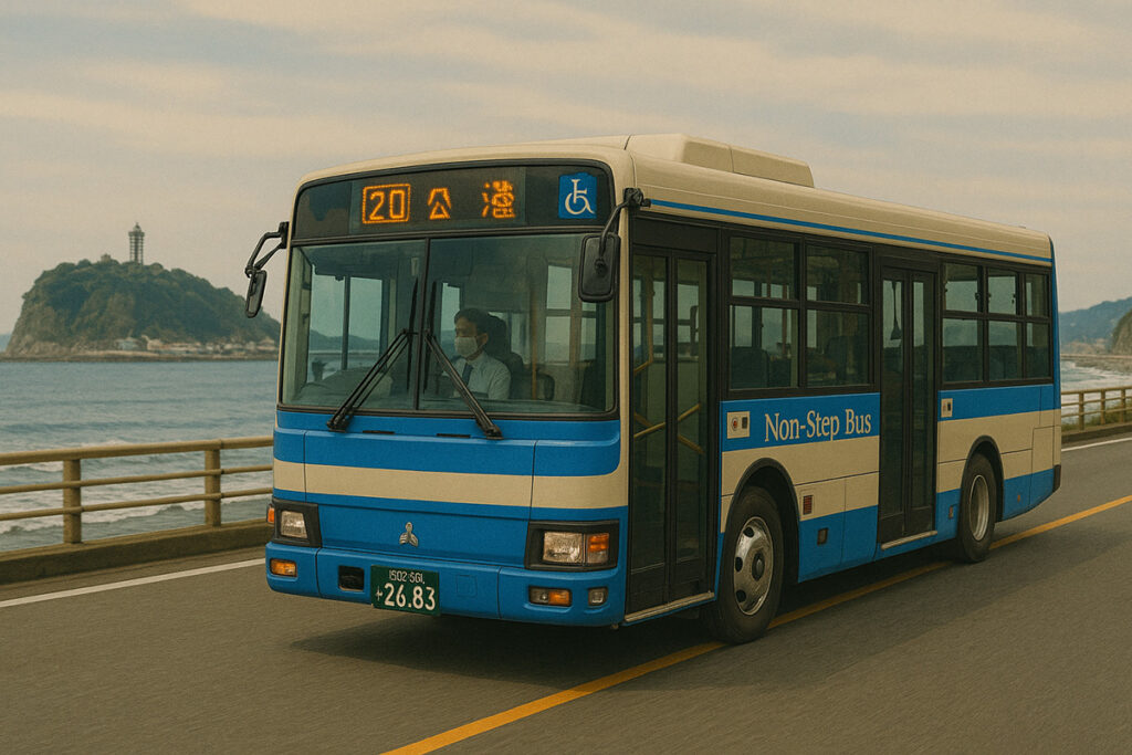 逆走ハミ出し運転がアツい「江ノ島を走る路線バス」
