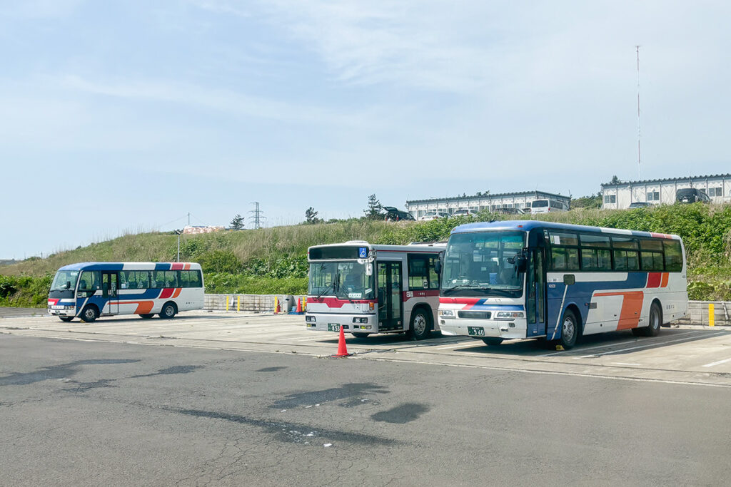松前出張所には松前線代替バスの開業を機に本格的な車庫ができたのだとか