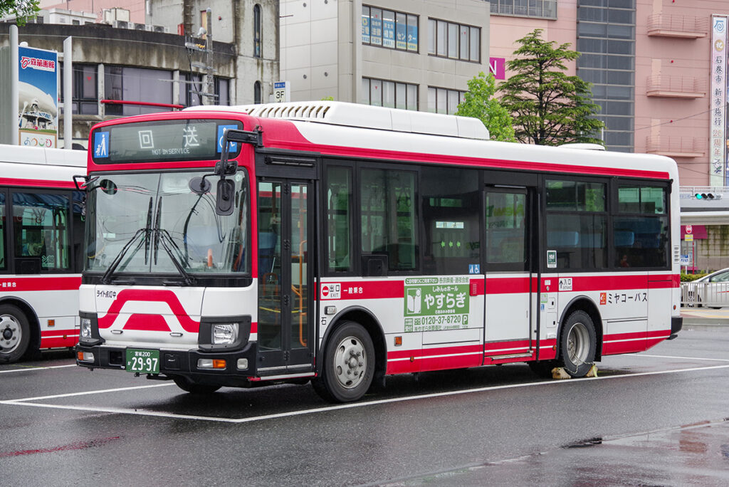 いすゞエルガミオ。2019〜22年までのモデル