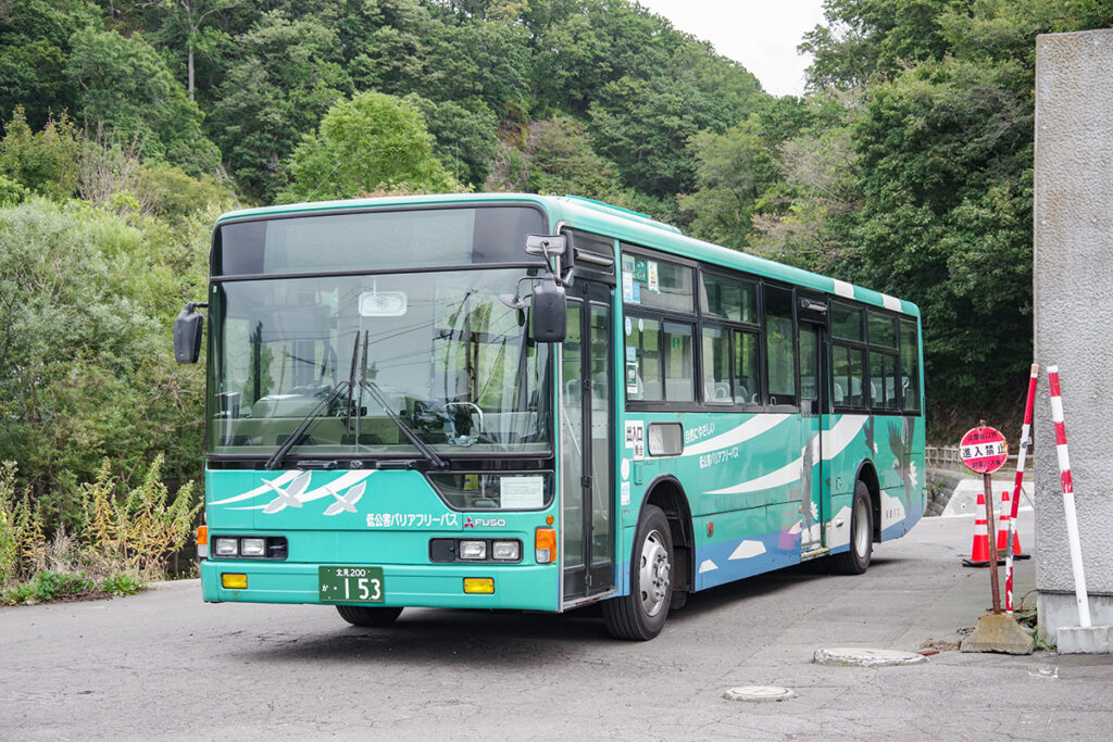 知床線にも使われる大型路線車(三菱ふそうエアロスター)