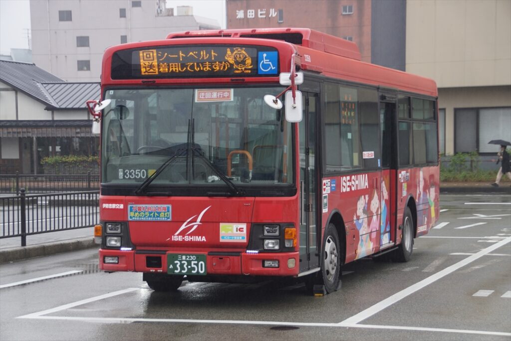 伊勢志摩交通の迂回運行中の路線バス