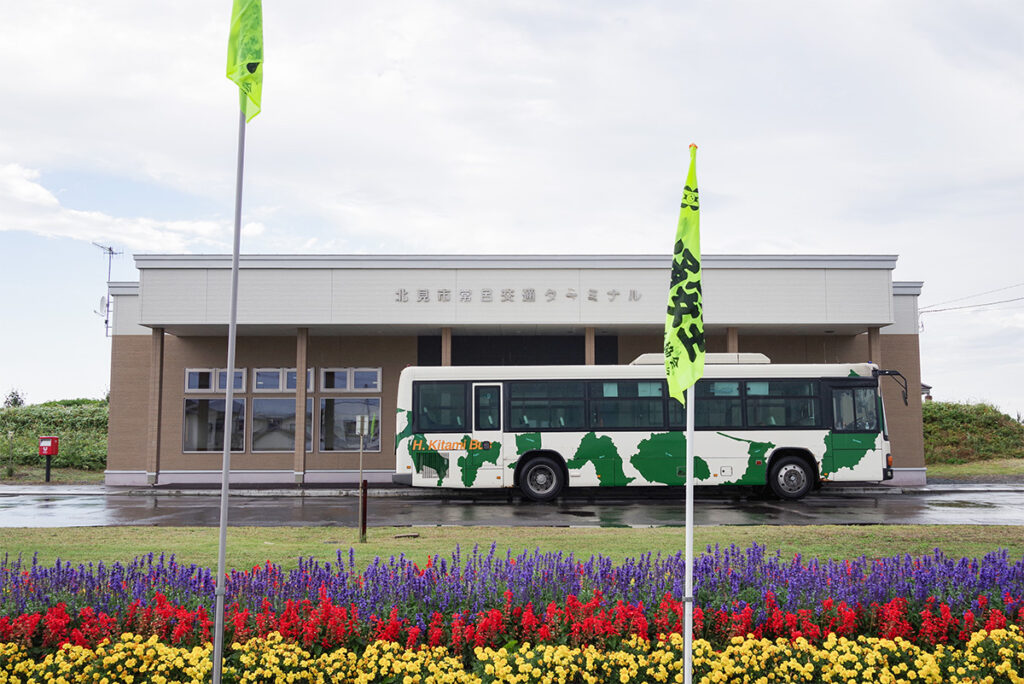 網走バス常呂線が発着する常呂バスターミナル
