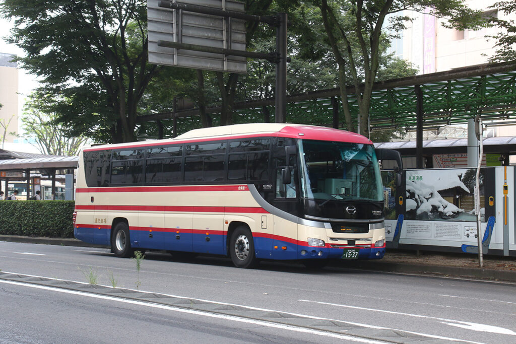 元貸切の日野セレガは高速路線バスで使用されている