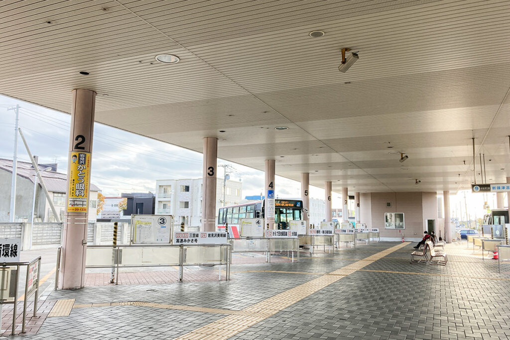 経路上のキーポイントとなる岩見沢ターミナル