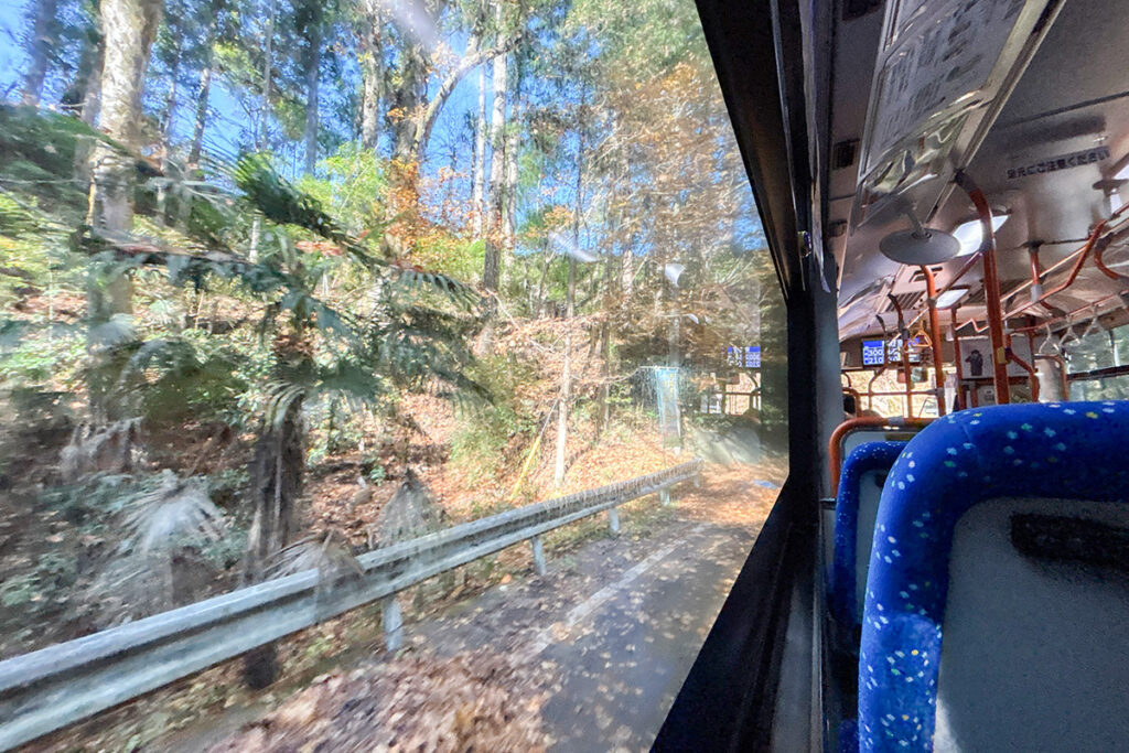 山のローカル区間を慎重に走る