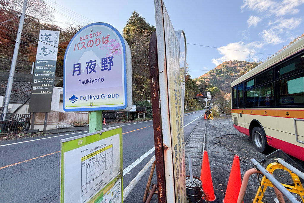 三56系統で山梨県に入り、終点の月夜野で下車