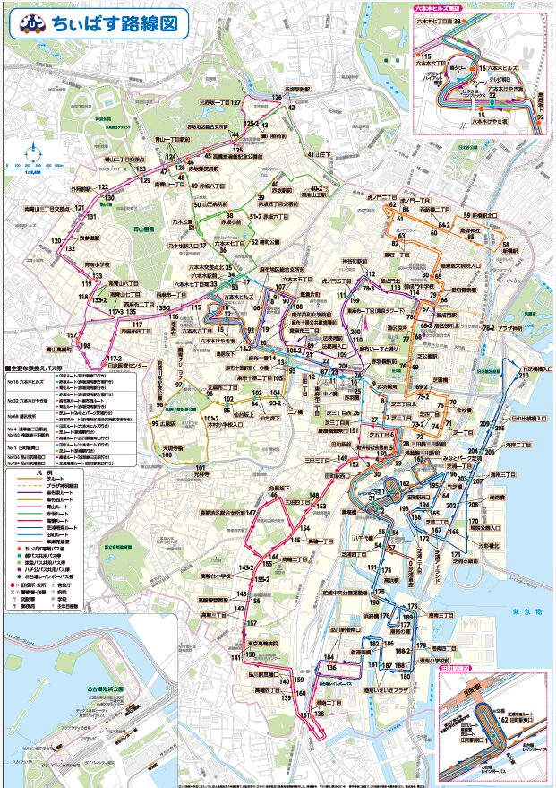 ちぃばすの全路線図
