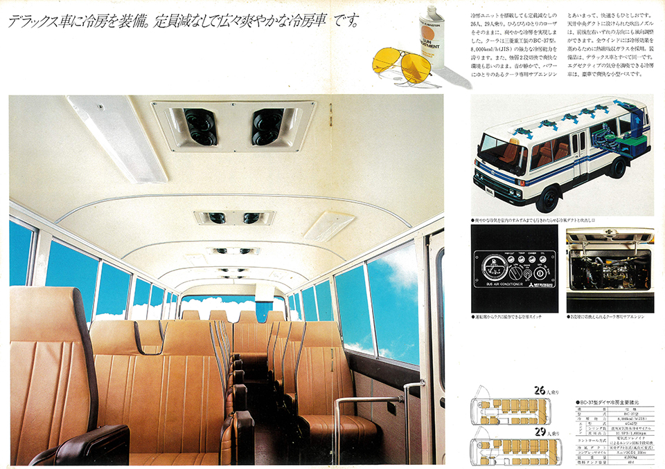 冷房車(クーラ車)は冷房専用のサブエンジンを搭載する