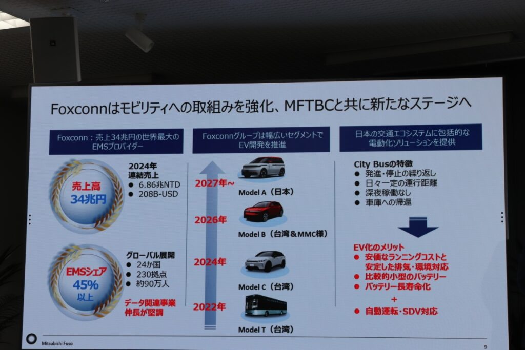 ホンハイのEVバスはすでに台湾では営業運転されている