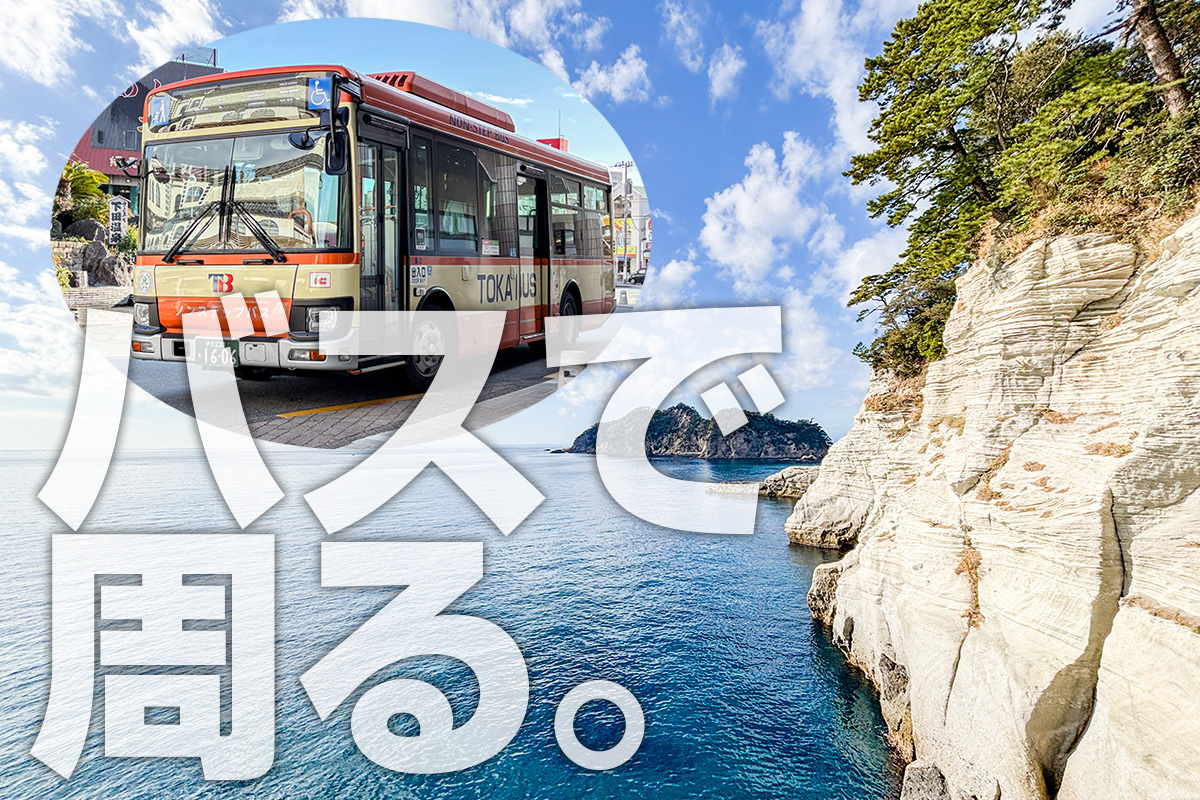 海沿いを一回り約180kmの伊豆半島!! バス移動できるのは○○km分!? 海