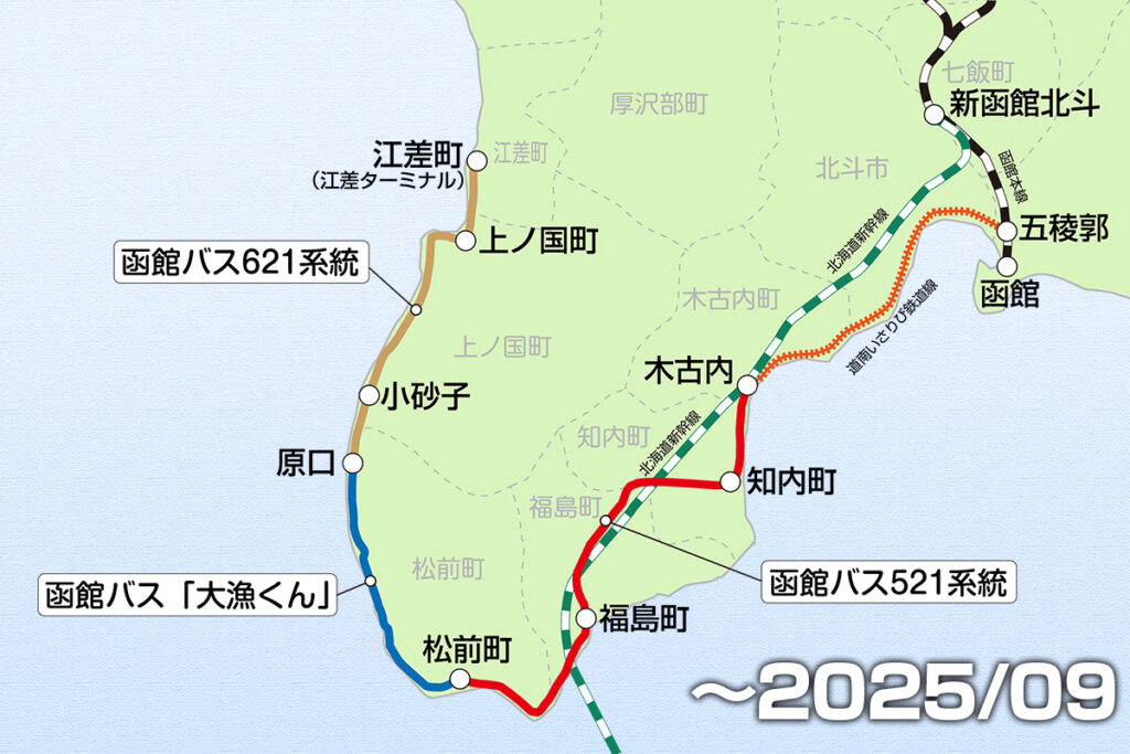 こんなルートでバス移動ができたのだけれども……