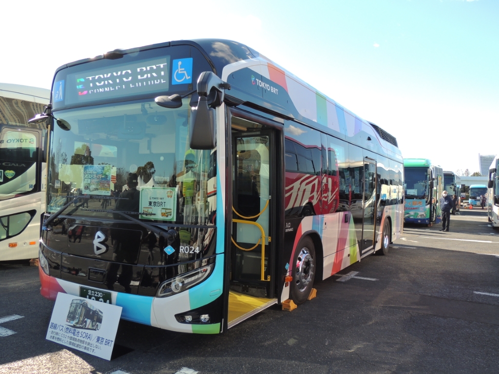 ますます気合いが入っている東京BRTは燃料電池バスで出展