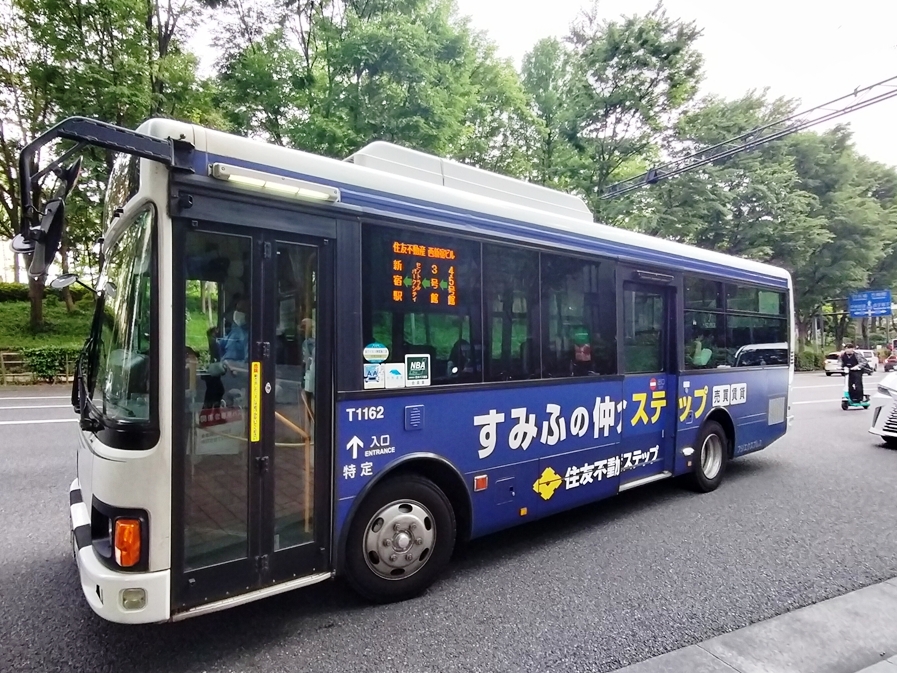 新宿のシャトルは営業所からの回送距離が長い